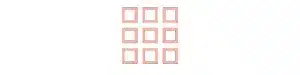A grid of nine empty pink squares arranged in three rows and three columns, suitable for design or layout purposes.