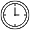 Icon of a clock symbolizing time management and scheduling.