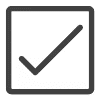 Icon of a hand with a finger pressing or tapping, representing user interaction and touch functionality in digital interfaces.