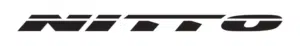 Nitto logo featuring bold black typography designed for high-performance tires and automotive products, reflecting quality and innovation in the automotive industry.