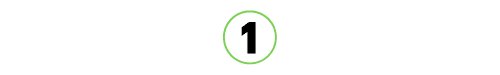 Black number one inside a green circle representing first place or priority.