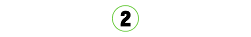 Black number one inside a green circle representing first place or priority.