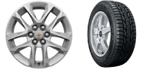 Black steel wheel and modern alloy wheel with premium tire, showcasing different types of automotive wheels for various vehicle needs.